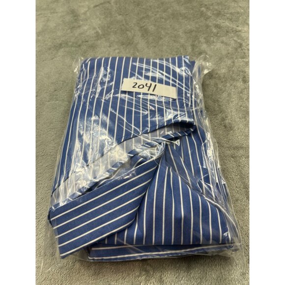 Banana Republic Mens Large Blue Striped Button-Down Dress Shirt - Picture 9 of 9